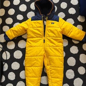 OshKosh B'gosh Yellow& Navy snowsuit- 18 MTHS